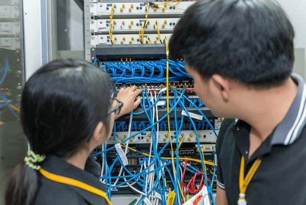 Cybergate onsite IT engineers checking a business server in Malaysia