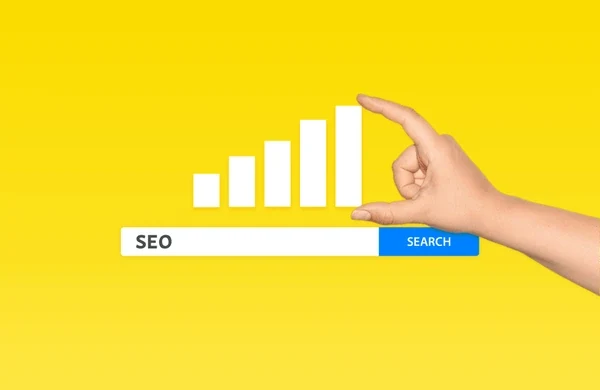 SEO keyword rankings climbing on Google search